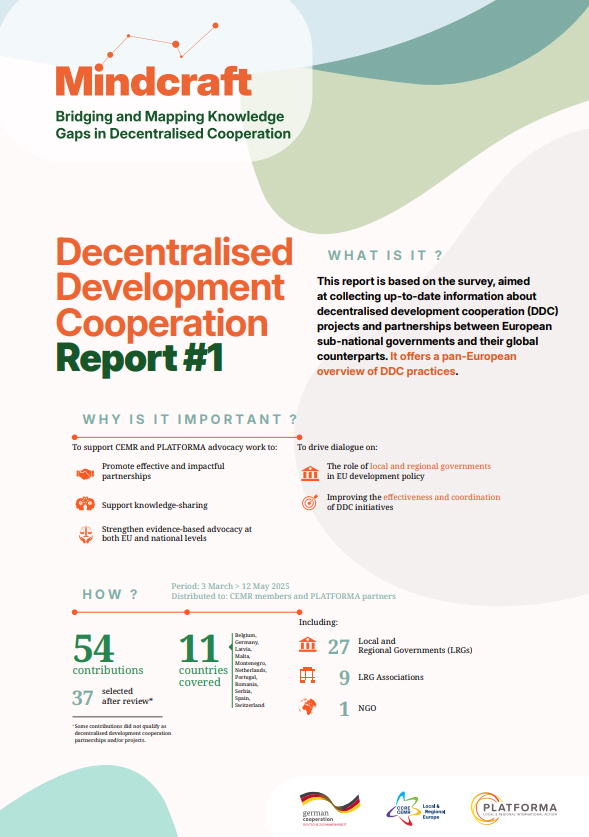 Rapport sur la coopération décentralisée au développement n°1